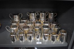 A good selection of Art Deco heavy weight silver plated sugar bowls, milk jugs and creamers.