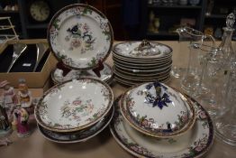 A Victorian Ashworth Ironstone part dinner service.
