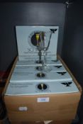 A box of as new Ravenhead Schnaps glasses. Six boxes each with four glasses.