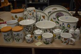 A good collection of modern Portmeirion Botanical Garden pattern ceramics including planter,