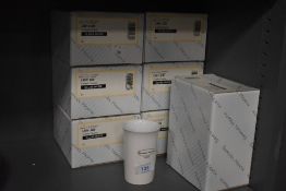 Seven Samuel Heath ceramic beakers all having boxes.