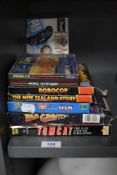 A selection of vintage computer games including Nintendo and Atari.