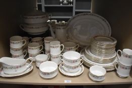 A modern Paragon Belinda pattern part tea and dinner service including plates, dishes, tea cups