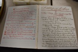 An early 20th century hand written book of original stories poems and musings.