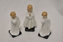 Three Royal Doulton figure studies including two Darling HN1985 and Bedtime HN1978