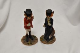 Two Border Fine Arts figure studies of Lord and Lady Raynor A7653 and 7654