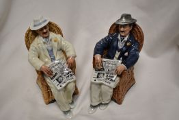 Two Royal Doulton figure studies of Taking Things Easy HN2677 and HN2680