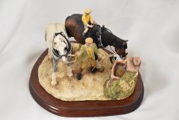 A Border Fine Arts animal study titled You Can Lead A Horse To Water 1,160 of 1,500 with box and