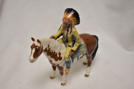 A Beswick figure study of a Native American Indian Chief Hn 1391