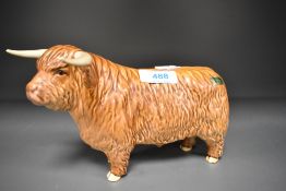 A Beswick animal study of a highland bull no. 2008
