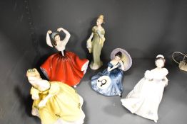 Five Royal Doulton Ladies including Lorna HN2311, Pensive Moments HN2704, Kate HN2789, Last Waltz