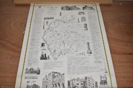 After Alfred Wainwright (British 1907-1991) A Antiquarian map of Cumbria, published by The