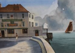 Duncan Webb (British b.1969) Portsmouth interest watercolour, a view of the historic grade II listed