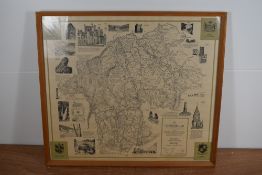 After Alfred Wainwright (British 1907-1991) A map of the County of Westmorland, as it was on the