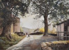 Local interest: Marion Bradley (British b.1946) oil on board 'High Dale Park' signed lower left,