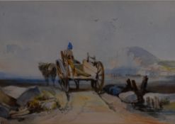 Follower of/after Frans Arnold Breuhaus de Groot I. F.A (Dutch 1796-1875) pencil and watercolours,