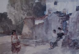 After Sir William Russell Flint R.A (British 1880-1969) a pair of modern coloured prints, female