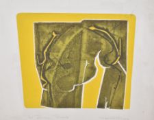 Harold Cohen (British 1928-2016) a mid-century coloured screen print 'For Duncan Black' signed and
