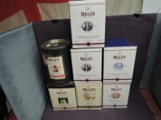 Seven Wade Bells containing Bells 8 Year Extra Special Old Scotch Whisky, Christmas 1991, 1997,