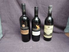 Three bottles of Red Wine, Campo Lindo Crianza 1998 12.5% vol, 75cl, Turner Rose 2005 13.5% vol,