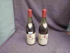 Two bottles of Clos de la Roche 1966 Domaine Armand Rousseau Pere & Fils Red Wine, no strength or
