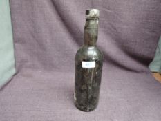 A bottle of 1955 Quinta do Noval Vintage Port, wax seal unreadable, Label missing, slight seepage,