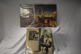 Three Pink Floyd albums including Meddle, Animals and Ummagumma.
