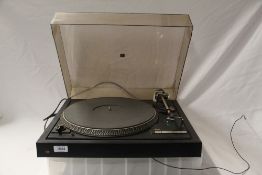 A Dual 505 turntable with dust cover