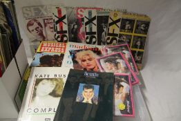 A large box of printed paper and magazines including cassetete mounted issues from the 1980's - also