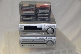 A Sharp Mini-Disc system MD MX10 with discs