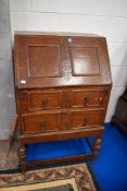 An early 20th century Oak Bureau with two drawers.