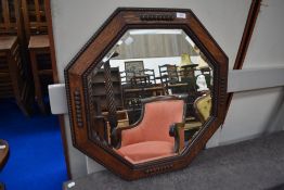 An Edwardian Octagonal hall way mirror.