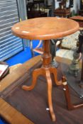 A modern Golden Oak side table.