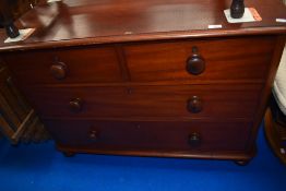 A Victorian Mahogany chest of two over two.