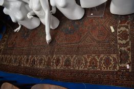 A large antique carpet square in a Turkish design. aprox 2m x 3m