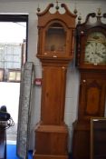A modern Pine wood long case clock cabinet.