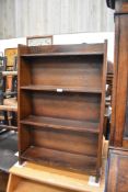 A vintage book shelf.