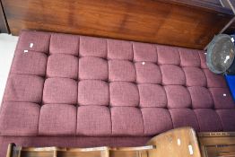 A pair of modern upholstered headboards , width approx. 180cm