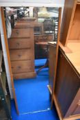 A vintage teak framed long wall mirror.