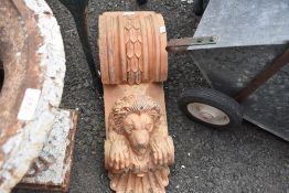 A decorative stone effect corbel.