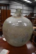 A vintage glass carboy. 60cm tall.