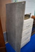 A Victorian white marble wash stand top.