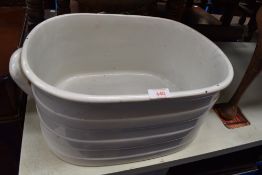 A Victorian ceramic foot bath