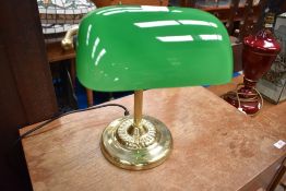 A modern office desk top lamp.