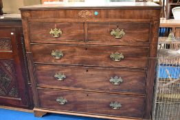 A Victorian chest of two over two drawers.