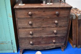 A Victorian mahogany chest of four drawers.