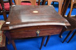 A vintage cutlery canteen chest with no cutlery.