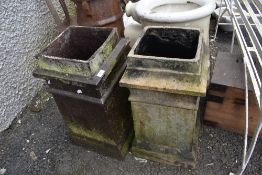 A pair of chimney pots.