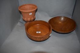 A vintage Reuge musical bowl with Swiss movement playing Doctor Zhivago Lara's Theme, a turned treen