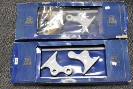 Two vintage Albion wall mounting towel rails, boxed.